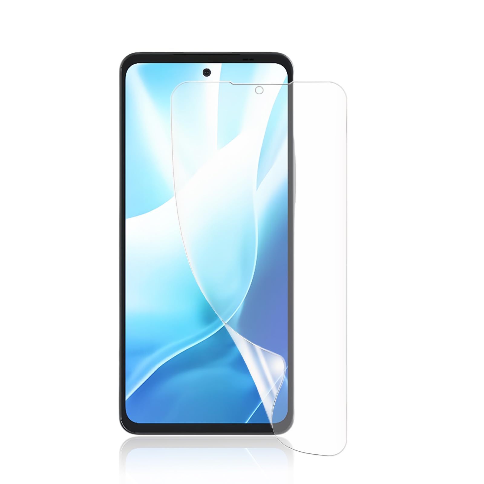 Protectors - スマホ保護フィルム arrows We2 Plus 対応 全面保護 TPU素材 反射防止 アンチグレア 気泡レス 指紋認証対応 ガイド枠付き ケース干渉防止 傷修復 画面保護シート