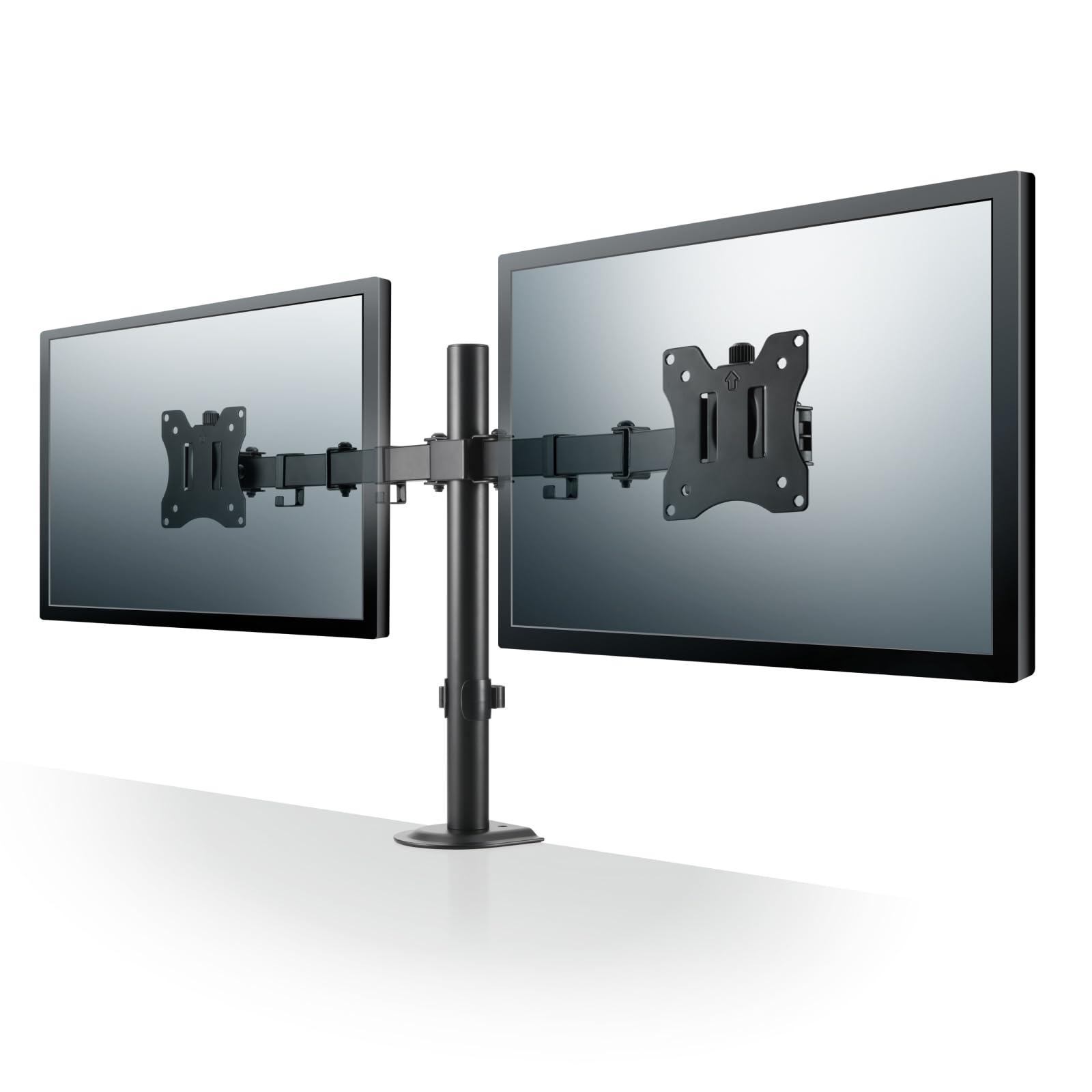 モニターアーム ディスプレイアーム ダブル ロング 2画面 17〜32インチ対応 耐荷重9kg 液晶モニター 2台設置 ブラック