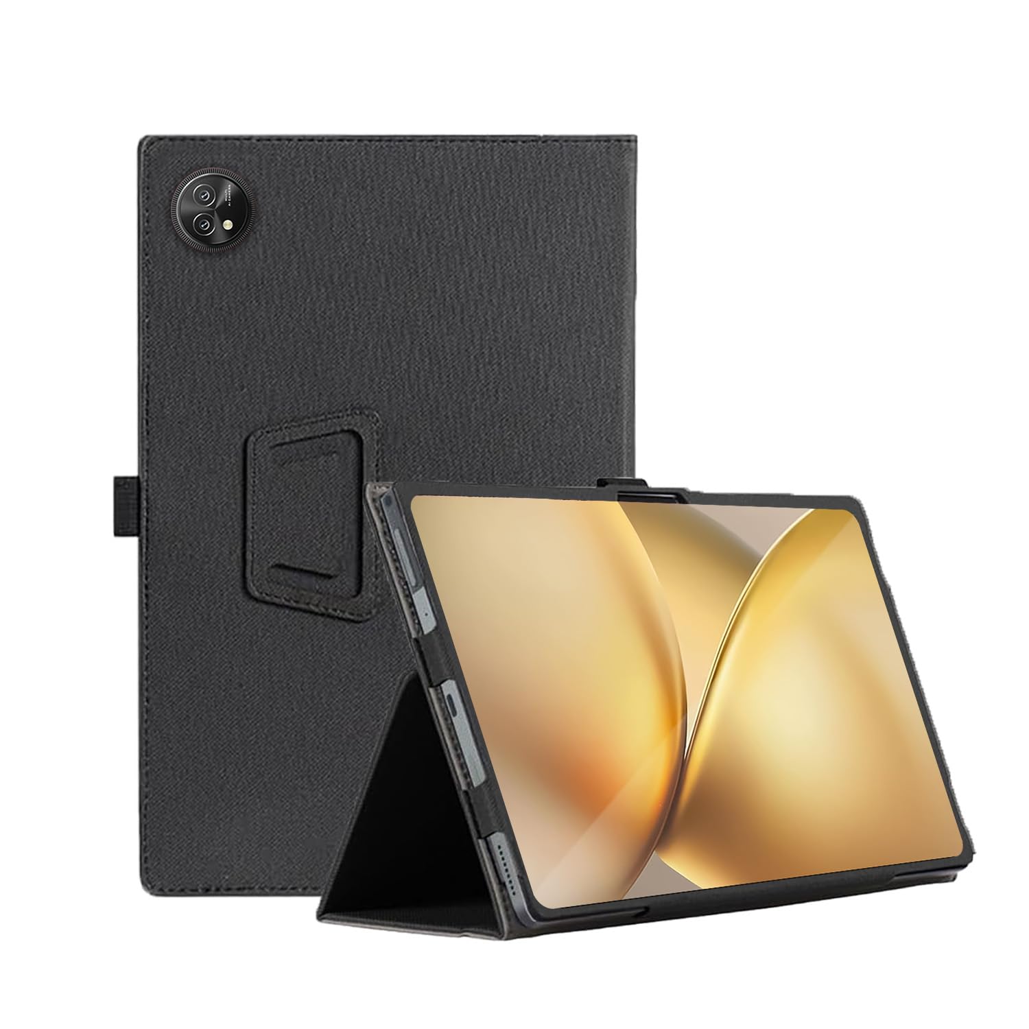 Tablet - タブレットケース 10インチ 手帳型 スタンド機能 角度調整 高級PUレザー 薄型 軽量 磁気吸着 全面保護 擦り傷防止 ブラック