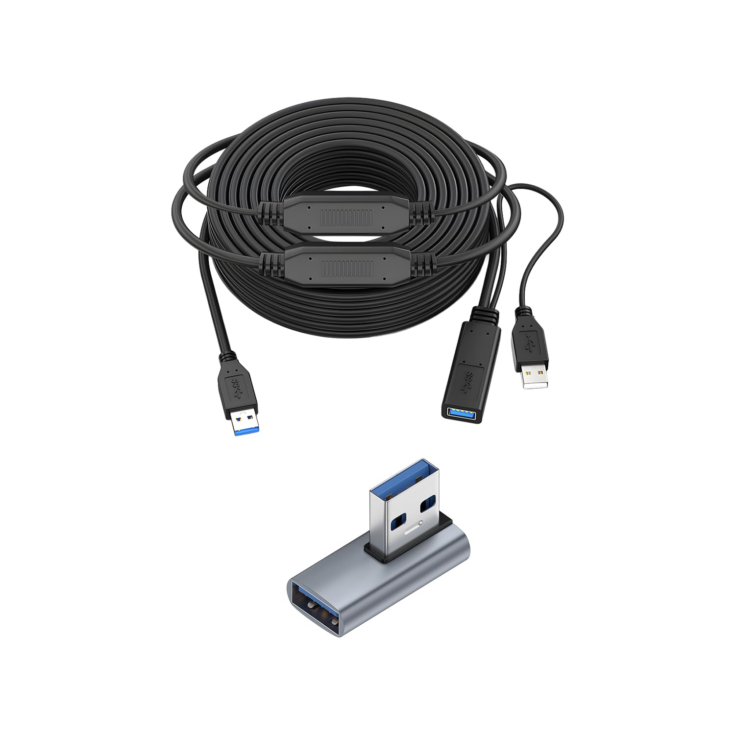 樂天商城 - USB3.0 延長ケーブル 30m 高速データ転送 Aオス-Aメス 延長コード 耐久性 転送ケーブル ブラック