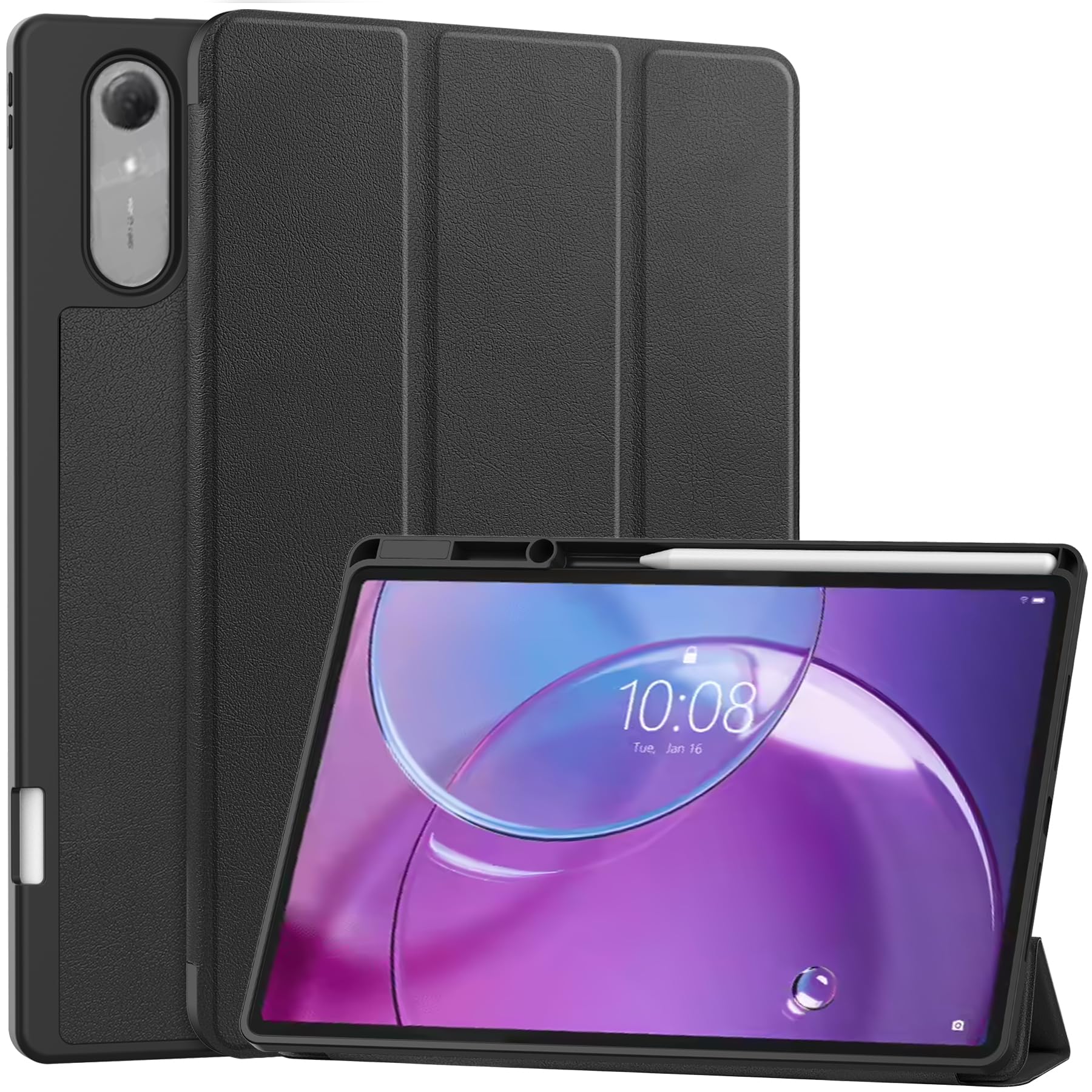 ・対応機種:Lenovo Xiaoxin GT Pro 13 / Lenovo Idea Tab Pro Gen 2 ・素材:PC、PU、マイクロファイバー ・機能:三つ折り、スタンド機能、角度調整、全面保護、落下防止、耐汚れ ・形状:薄型、軽量