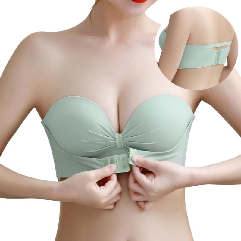 [Tophana] ストラップレスブラ チューブトップ 【ダンスてもズレ落ちず・三重滑り止め強化・蒸れにくい】 【ストレスフリー・美胸美背】 紐なしブラ 脇高 ノンワイヤー 高弾性 柔らかい シ