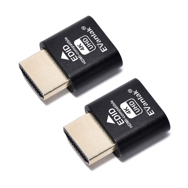 樂天商城 - HDMIダミープラグ 4K 60Hz 2個入り ディスプレイエミュレーター PC用 変換アダプタ アルミニウム製 ヘッドレス接続用 高画質 出力補助 映像信号安定化 拡張ディスプレイ 仮想モニター 変換コネ