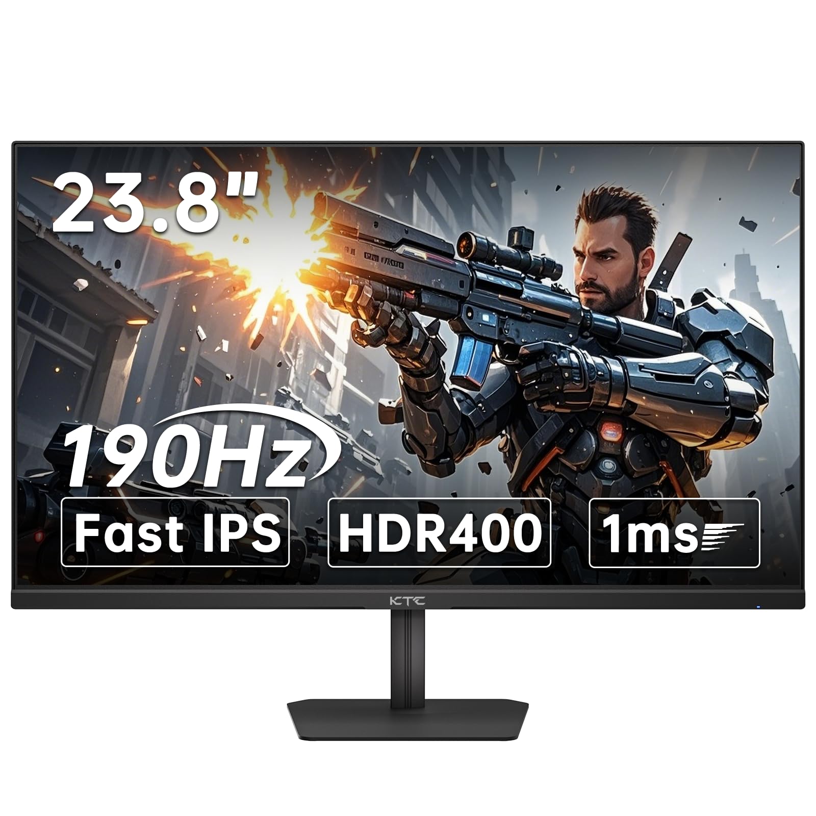 モニター 24インチ 高速IPSパネル FHD 1080P 190Hz 180Hz HDR400 1ms AdaptiveSync sRGB133% HDMI DP チルト調整 アイケア