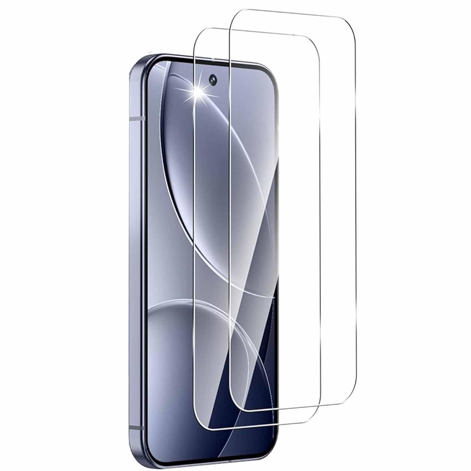スマホ液晶保護フィルム 2枚セット 6.8インチ 強化ガラス 9H 耐衝撃 飛散防止 指紋...