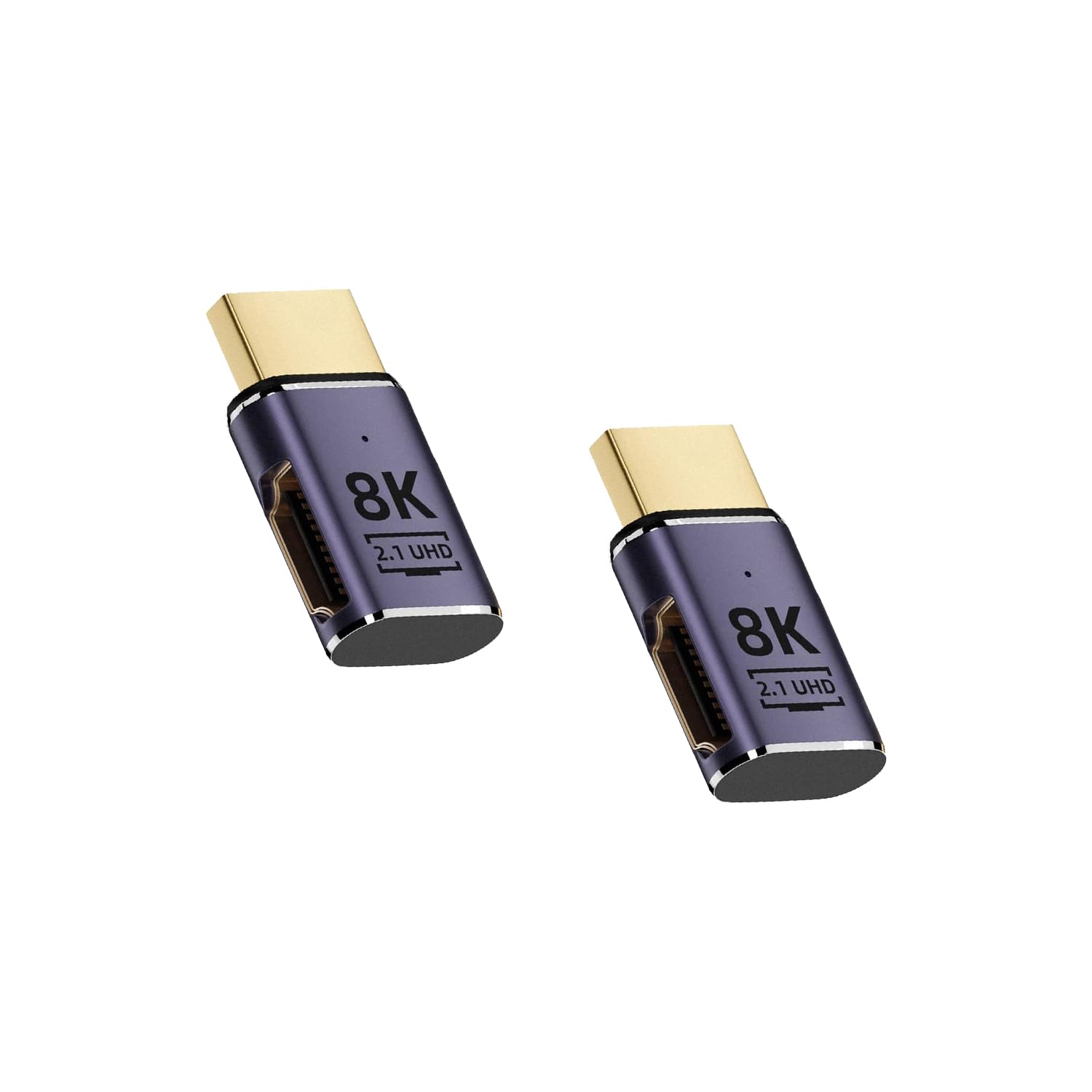 HDMI変換アダプタ 8K 60Hz 4K 120Hz UHD2.1対応 ストレート L字 U字型 2個セット 延長コネクタ 中継アダプター
