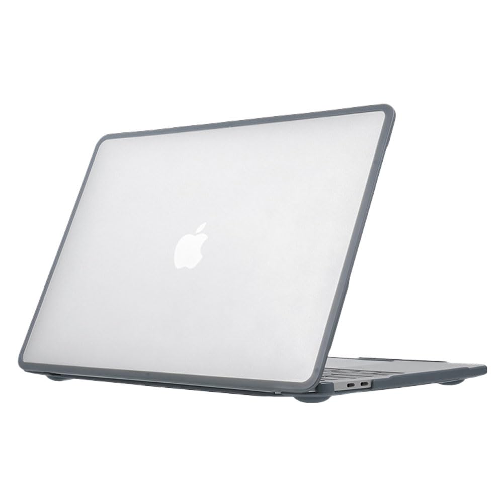 ・対応機種:MacBook Neo (A18 Pro 2026年モデル) 13インチ ・素材:TPU、ポリカーボネート ・カラー:グレーボーダー+クリアマット ・放熱設計:下部カバー通気孔(2列)、ゴム製脚(2mm、4つ) ・デザイン:上下分離型、超薄型、軽量