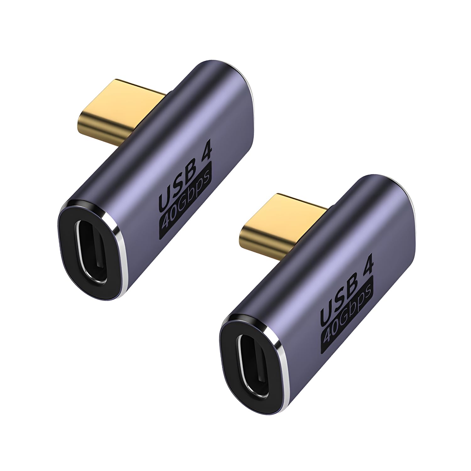 USB-Cアダプター 変換コネクタ 90度 L型 40Gbps高速転送 PD100W急速充電 8K 60Hz 映像出力 断線防止 スマホ ノートPC 対応 2個セット