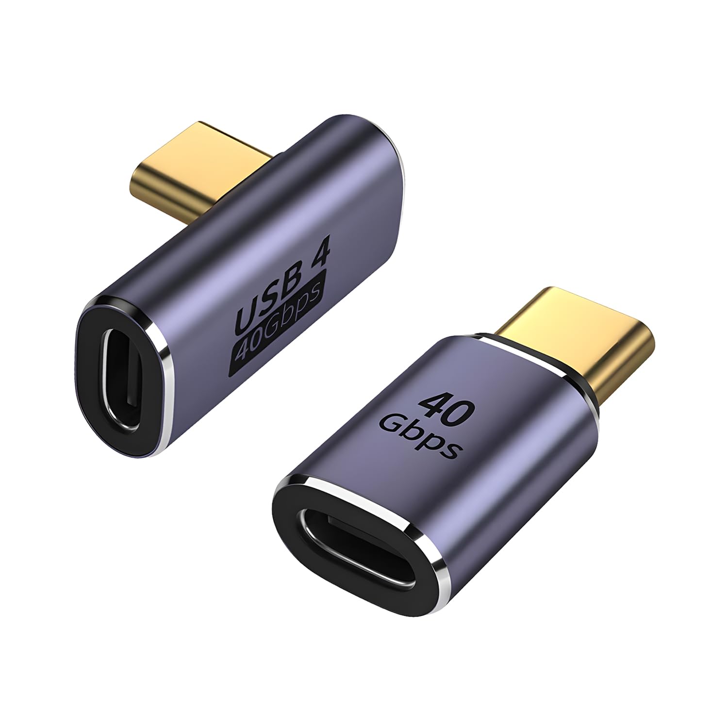 USB-Cアダプター 変換コネクタ L型 2個セット 40Gbps高速転送 PD100W急速充電 8K 6...