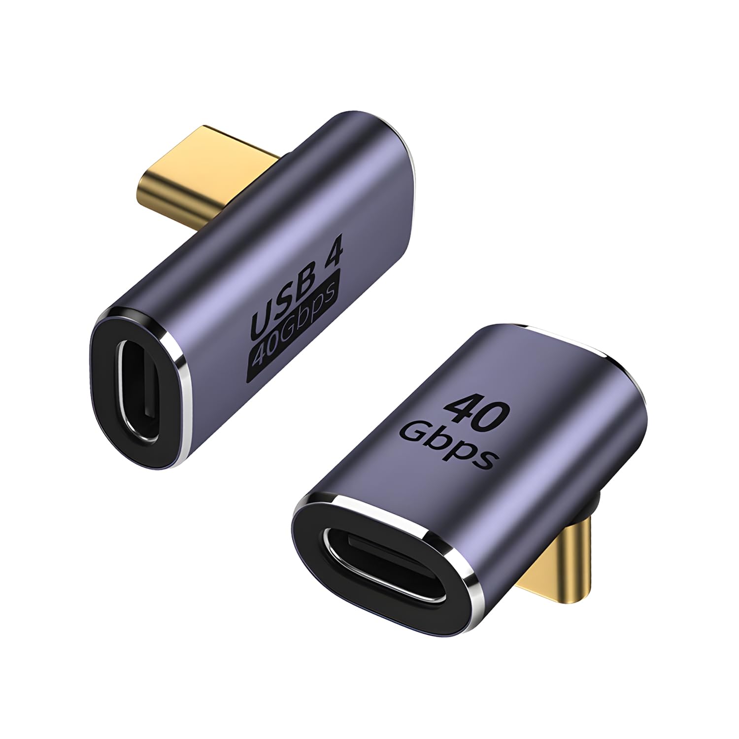 USB-Cアダプター 変換コネクタ 2個セット L型 90度 40Gbps高速転送 PD100W急速充電 8K 60Hz映像出力 断線防止 スマホ ノートPC ゲーム機対応 タイプC変換アダプタ