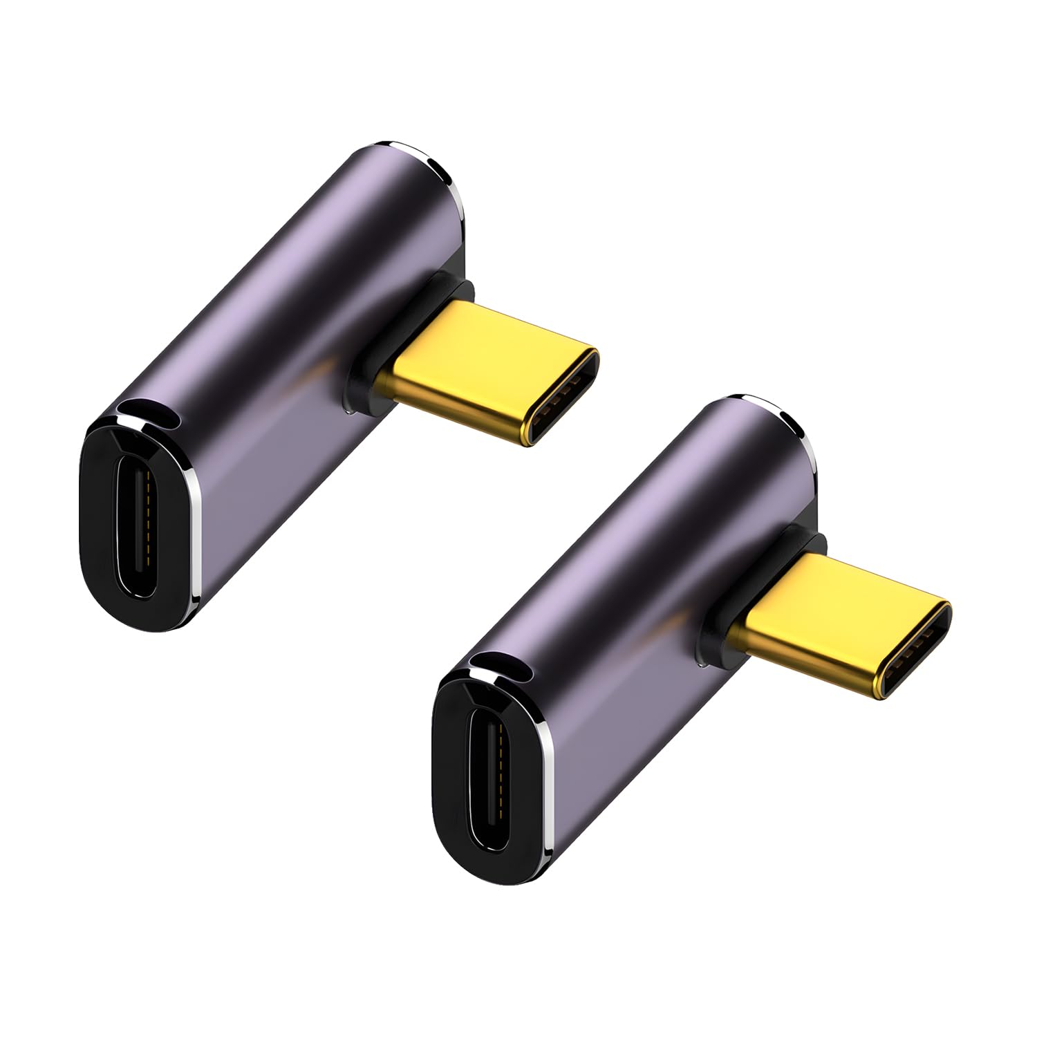 USB-C 変換アダプタ 2個セット ストレート L字 90度 高速データ転送 急速充電 映像...