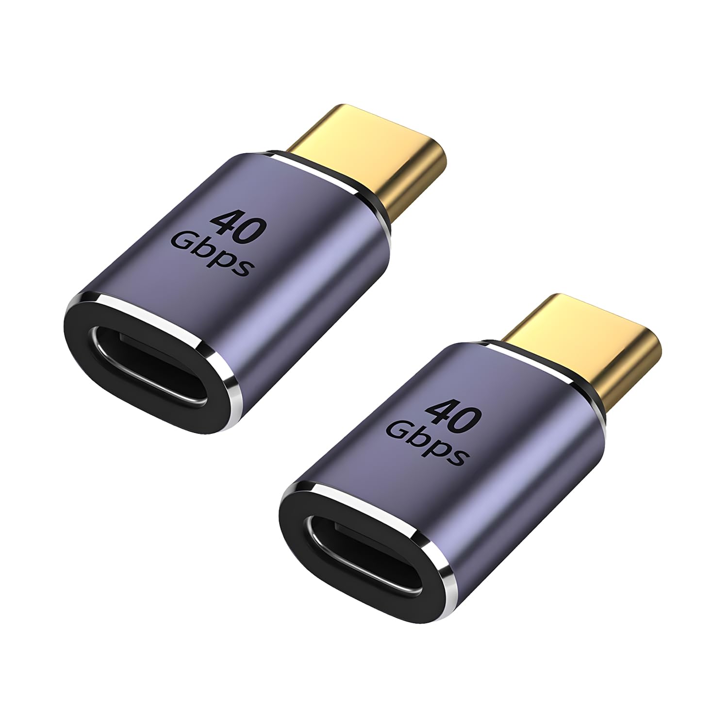 USB-Cアダプター 変換コネクタ 2個セット L型 90度 40Gbps高速転送 100W急速充電 8...