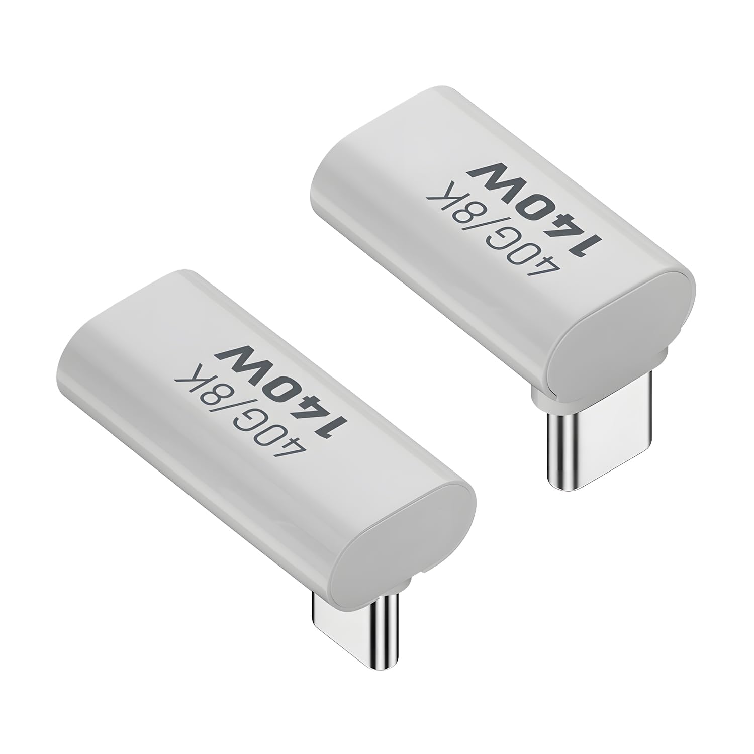 USB-C アダプター 2個セット 40Gbps高速転送 PD140W急速充電 8K 60Hz映像出力 90度...