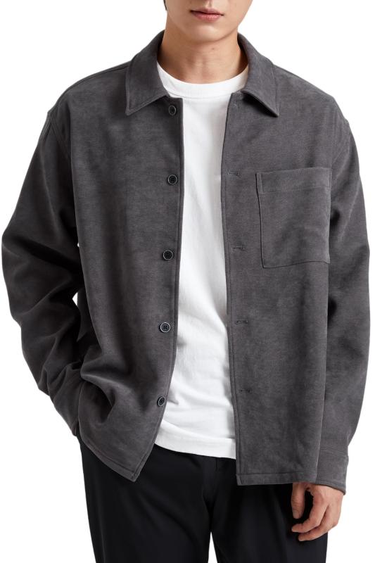 [HISDERN] 暖かい 厚手 耐久性 シャツジャケット 長袖 メンズ コーデュロイシャツ 無地 ゆったり トップス カジュアル 秋冬服 大きいサイズ