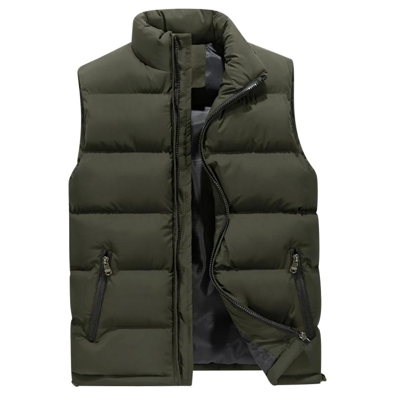 [inotenka] ダウンベスト メンズ ベスト 中綿 立ち襟 大きいサイズ アウトドア スタンドカラー 中綿入り アウター ノースリーブジャケット 防寒対策 撥水 軽量 保温 作業着 男女兼