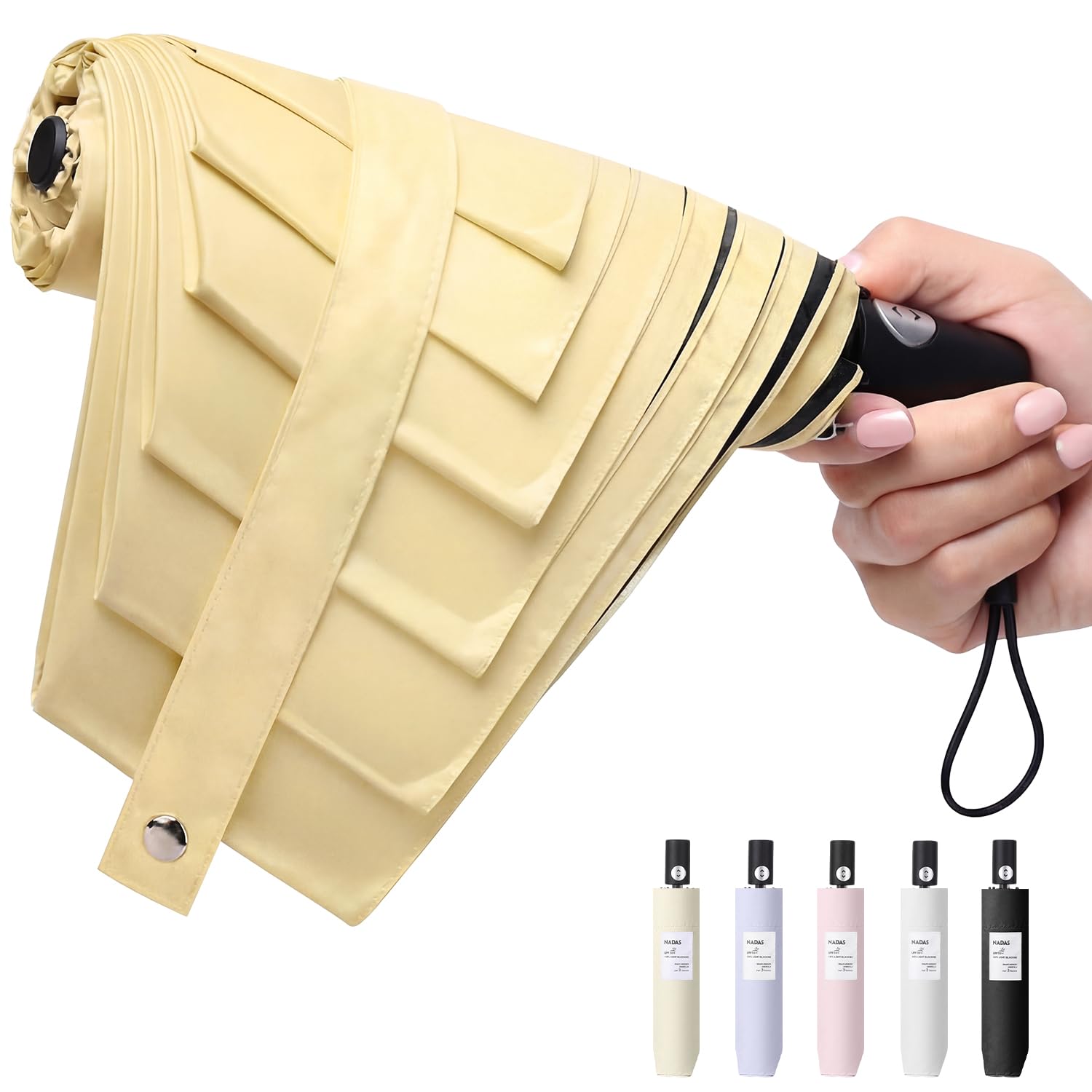 Men'S Bag - 日傘 折りたたみ傘 完全遮光 UVカット100% 晴雨兼用 自動開閉 遮熱 耐風 軽量 コンパクト 撥水 形状記憶 紫外線対策 男女兼用 収納袋付
