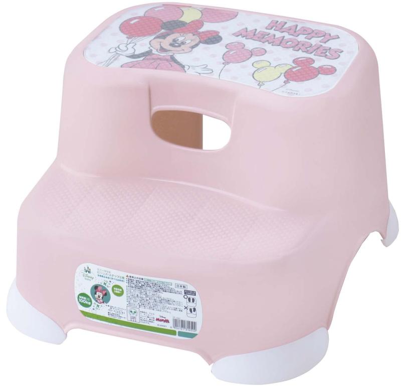 錦化成 踏み台 ビーンズ ステップ ミニーマウス PBE-ret ピンク 32.5×34.5×21cm