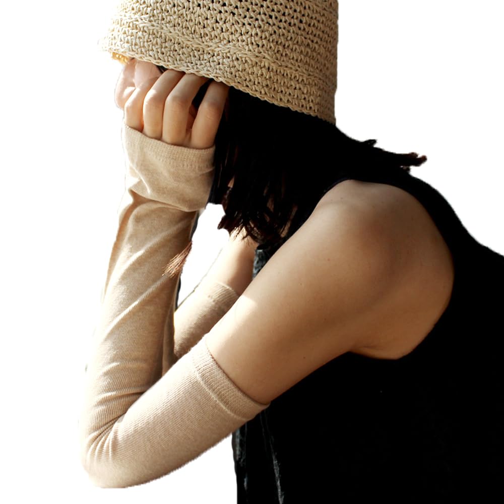 樂天商城 - アームカバー ロング オーガニックコットン UVカット 日焼け対策 指穴付き レディース 綿100％ 夏用 紫外線対策 運転用
