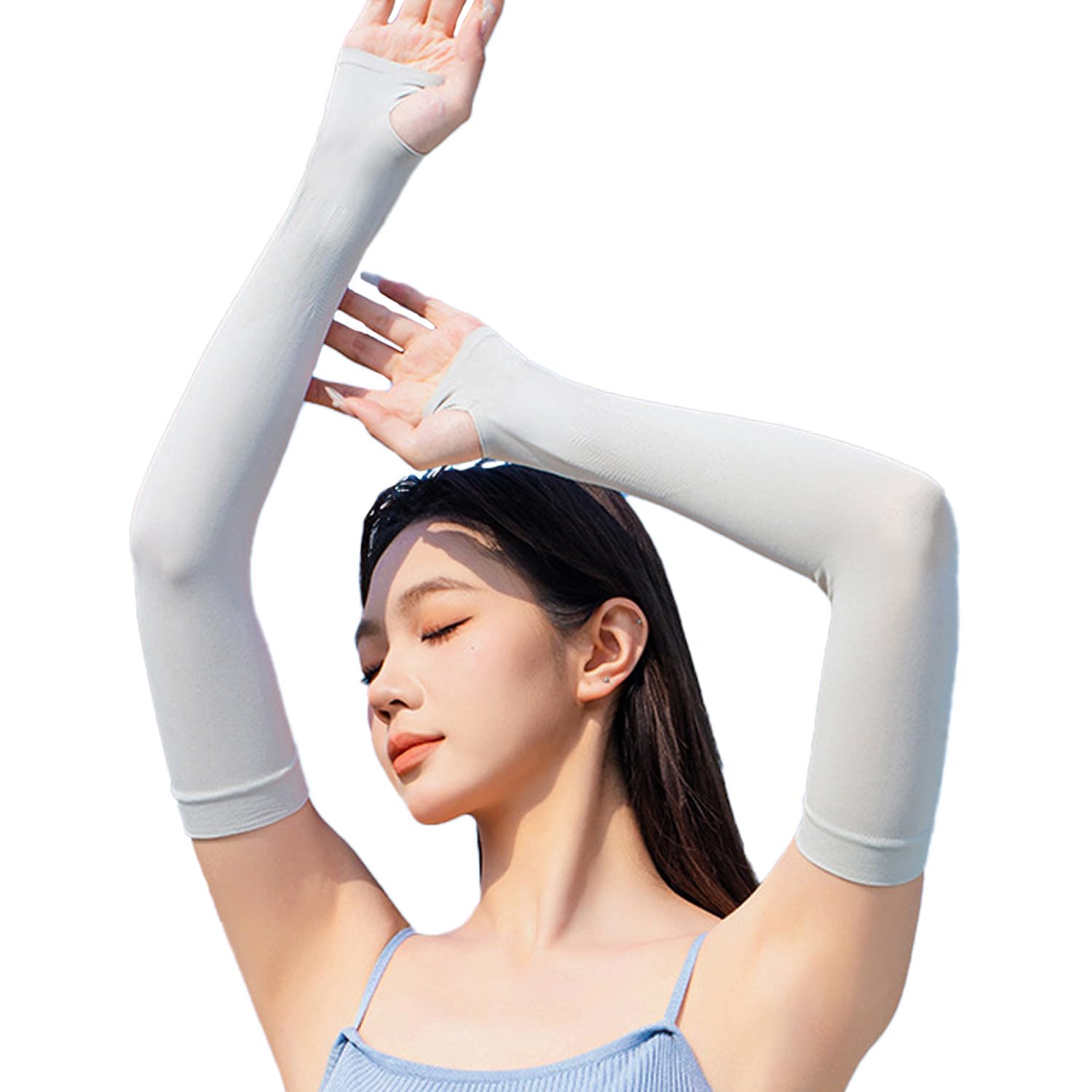 Arm Warmers - アームカバー 接触冷感 UVカット 99% UPF50+ 腕カバー レディース メンズ スポーツ 防虫 吸汗速乾 伸縮 通気性 日焼け対策 冷感 ひんやり クール フリーサイズ