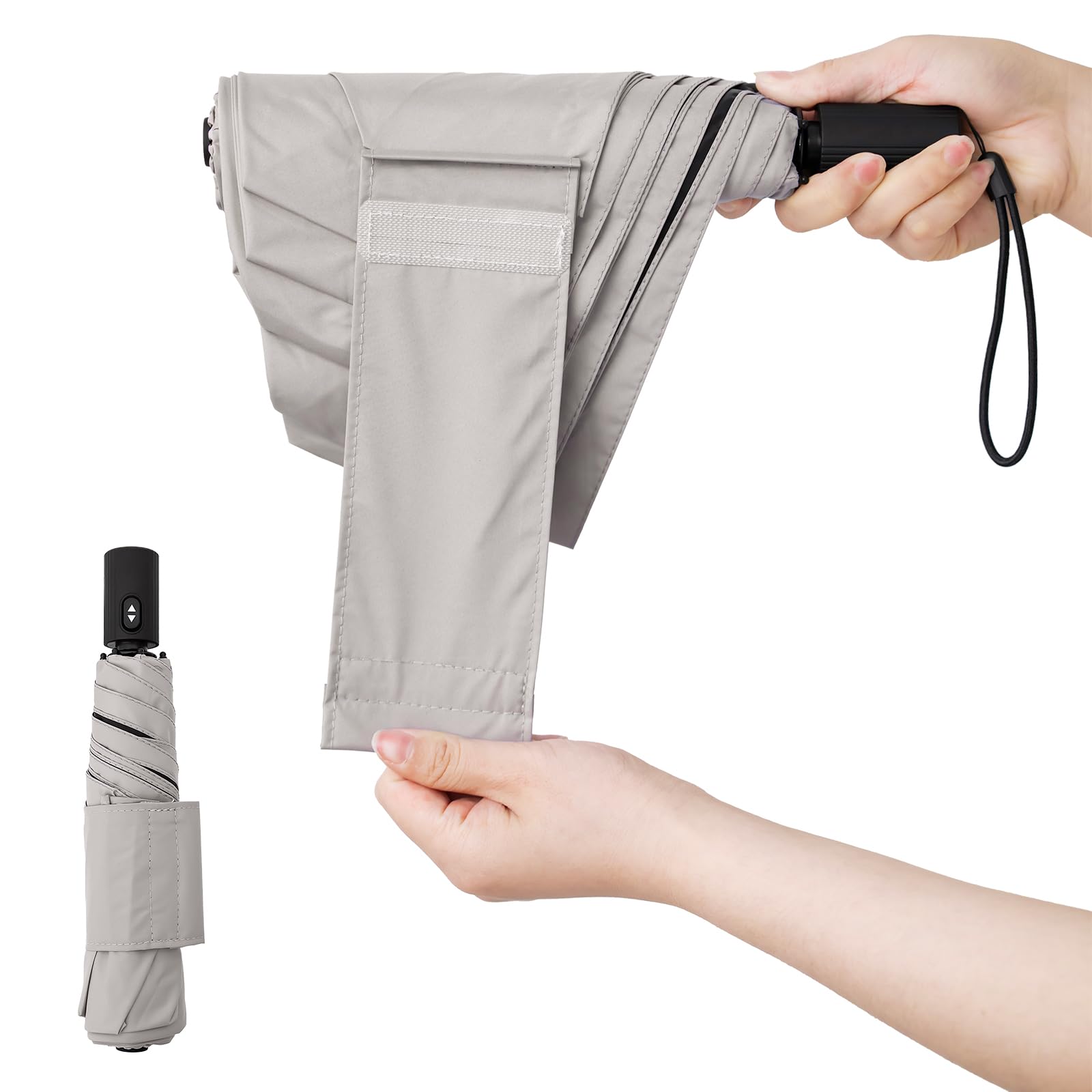 折りたたみ傘 日傘 完全遮光 100% UVカット 晴雨兼用 軽量 225g 自動開閉 ワンタッチ 耐風 遮熱 コンパクト 持ち運び おしゃれ アウトドア レディース