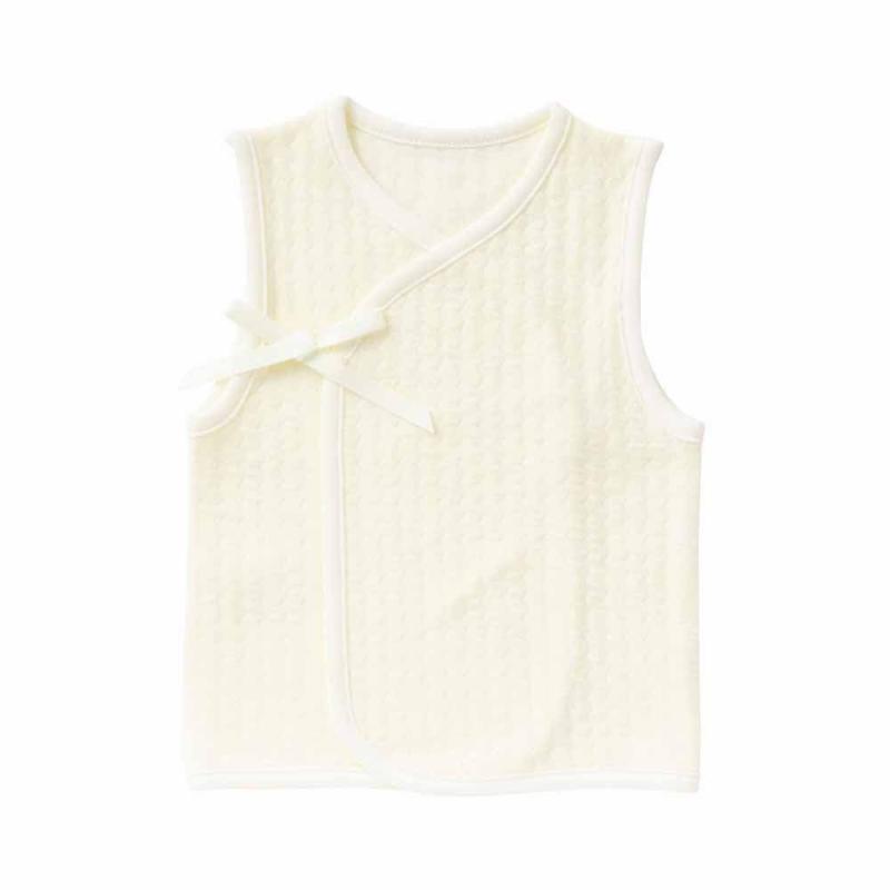 [クリーム デ ココ] 接結シュプール インナー ベビー ベスト あったか 男の子 女の子 新生児 赤ちゃん ベビー服 退院 お宮参り 体温調整 日本製 【秋冬向け素材】 13211
