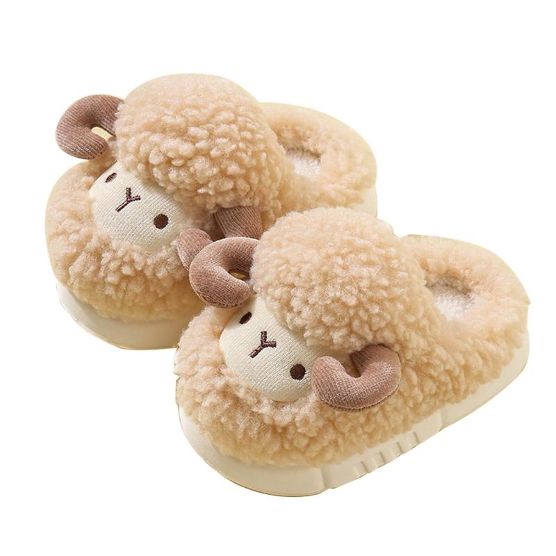 [QIXNJALG] 子供 ルームシューズ 13～19cm 2～8歳 秋冬 暖かい キッズ 女の子 男の子 厚手 もこもこ 室内履き 防寒 滑り止め 柔らかい お洒落 洗える [並行輸入品]