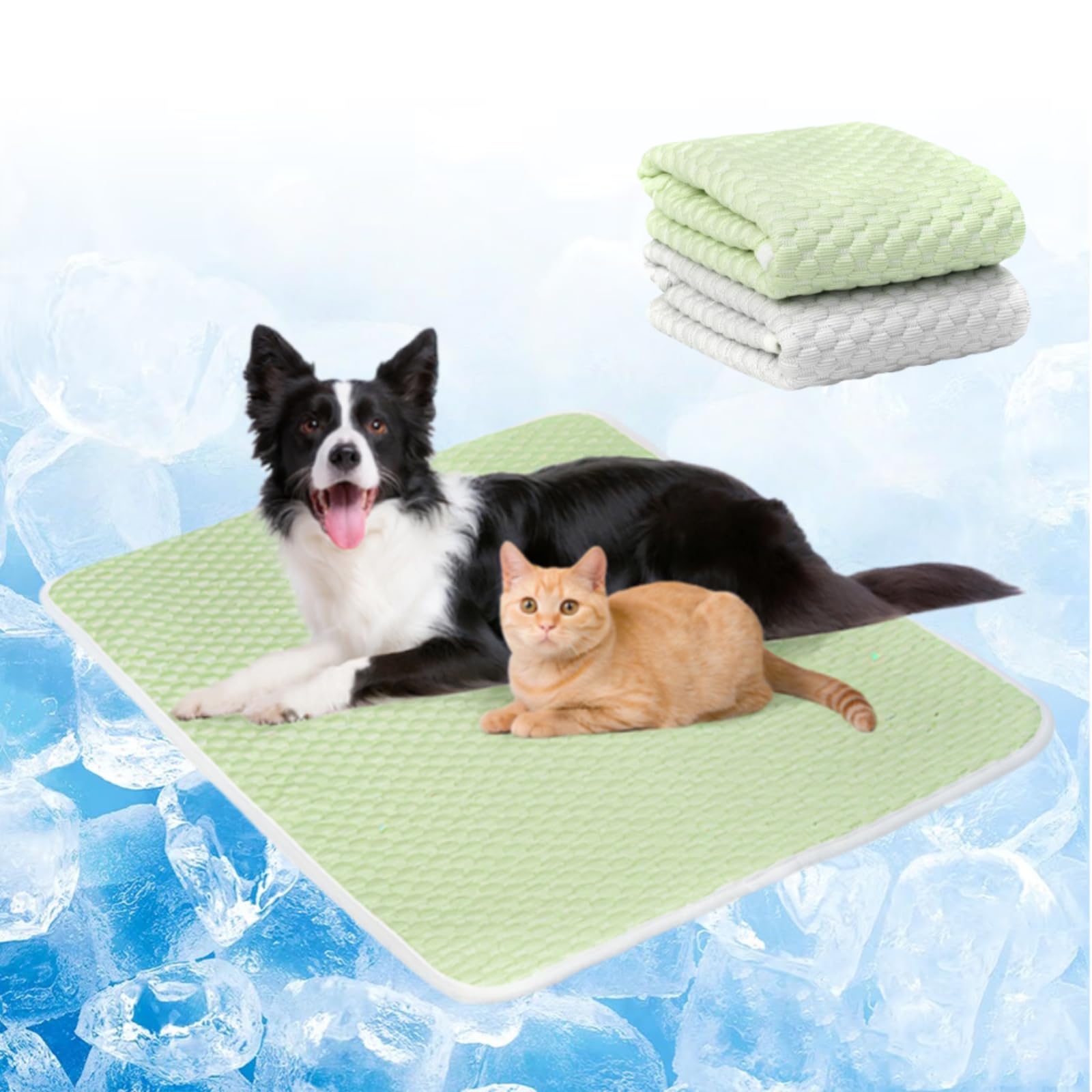 Rakuten - 冷却マット ペット用 接触冷感 ひんやりマット 犬 猫 暑さ対策 洗える 通気性 柔らかい 繰り返し利用可能 介護マット 赤ちゃん兼用