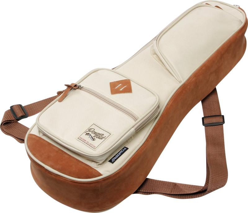 Ibanez アイバニーズ ソプラノサイズ・ウクレレ用ケース 保護クッション装備 両肩掛けストラップ IUBS542-BE ベージュ一般的なソプラノ・サイズのウクレレ各種を収納することが出来ます。ウクレレを衝撃から守る15mm厚のハードクッションを底面及び前側面に装備。底面にはさらに10mm厚のクッションを追加。チューナーやピックなどアクセサリを収納可能なメイン・ポケットなど、収納は3か所設けました。持ちやすさに配慮したクッション素材入りのサイド・ハンドルとリュックのように背負うことができるダブル・ショルダー・ストラップアウター・カラーに合わせたインナーとスエード調のジッパー持ち手/底部&amp;パッド側マテリアルを採用