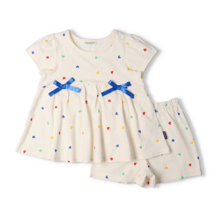 [キッズフォーレ] パジャマセット KFG 柄込パジャマ OW 120 ガールズ オフホワイト