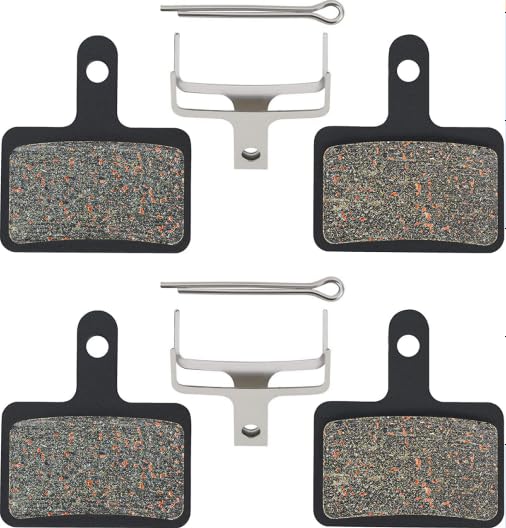 Bicycle Disc Brake Pads with Springs and Pins, Bicycle Parts, Noise Reduction, Durable, Compatible Resin Pads, Metal Resin, Replacement Pads, 2-Pack