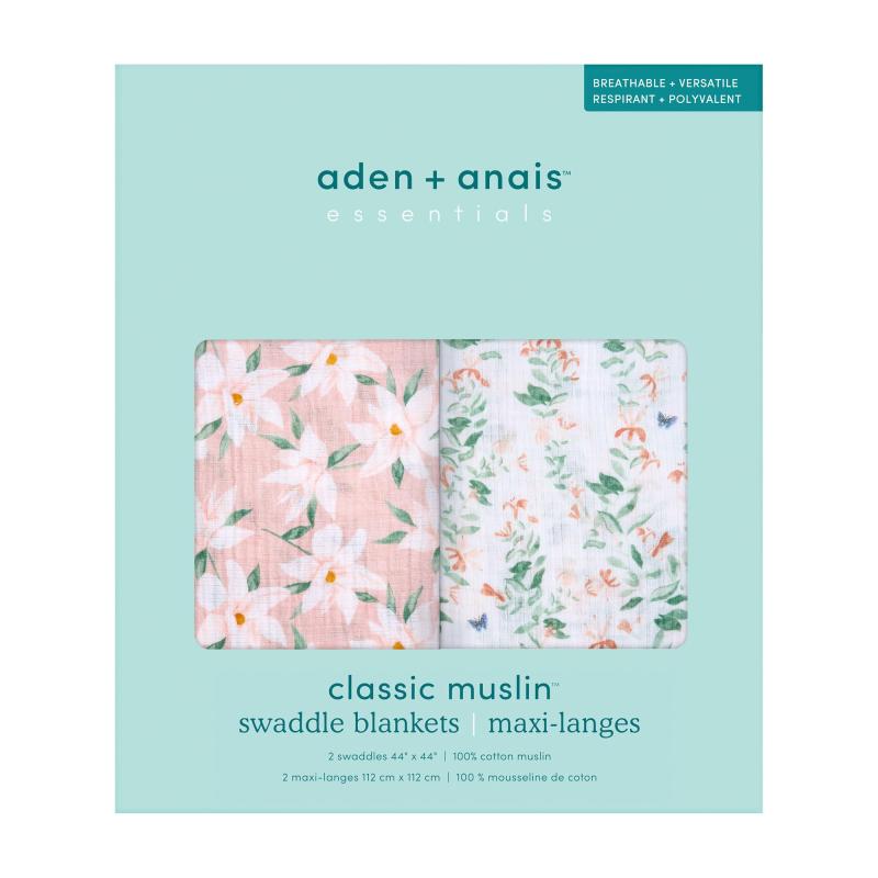 aden + anais essentials(エイデンアンドアネイエッセンシャルズ) スワドル butterfly garden 4個