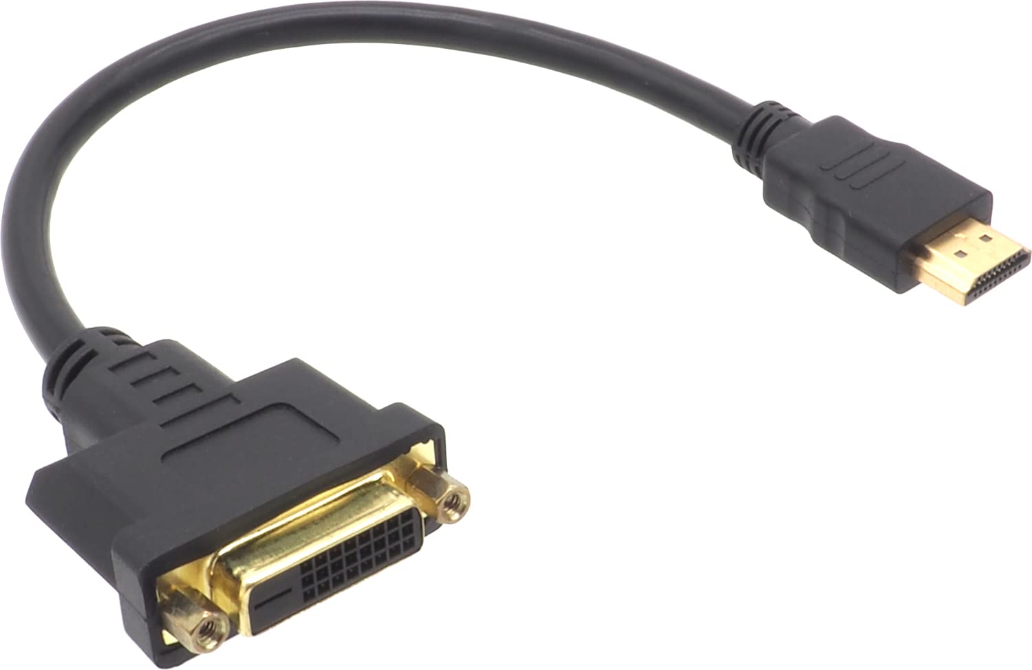 DVI-HDMI変換ケーブル HDMI オス DVI-D メス 双方向 変換 1080P 25cm