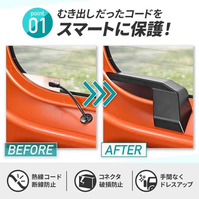 セイワ(SEIWA) 車種専用用品 ダイハツ ハイゼットカーゴ アトレー (S700V/S710V) 専用 マグネットリアデフォッガーカバー IMP230 トヨタ ピクシスバン スバル サンバーバン マグネット取付 左右2個