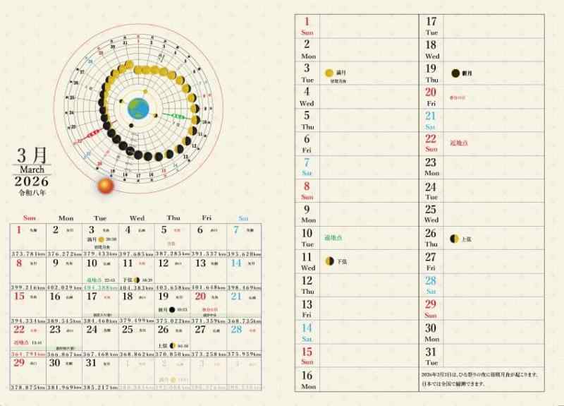 ��2026ǯ�ǡ� MOON WAVE NOTE �ʼ�Ģ��A5��������