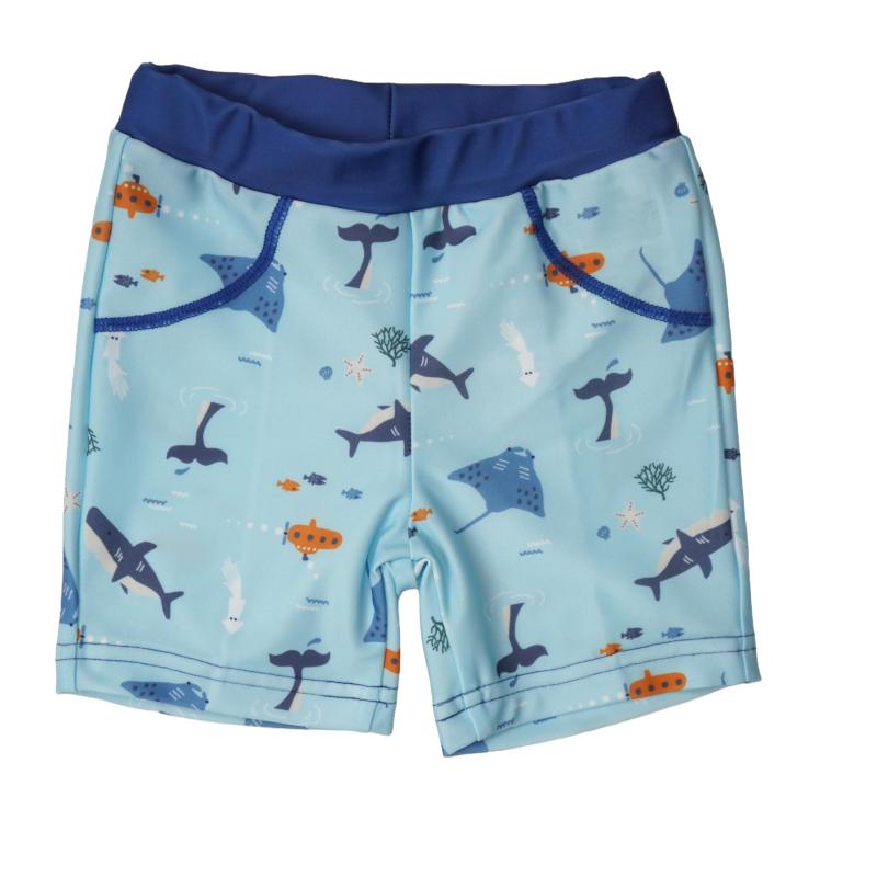 Takihyo(タキヒヨー) スイムショーツスイムパンツ 水着 スイムウエア サメ 恐竜 総柄 スイムショーツ UVカット加工 男の子 子供 キッズボーイズ