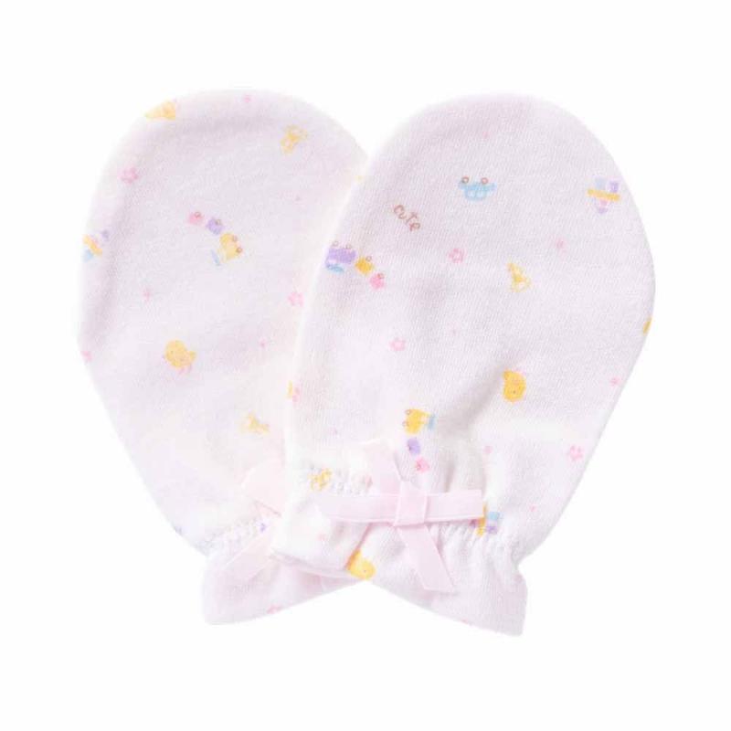 日本製 プチベビー スムース おもちゃ柄 ベビー ミトン 綿100 かわいい パステル 10903