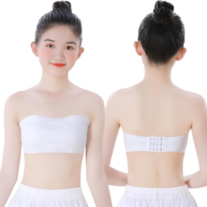 [Yolrky] ストラップレスブラ チューブトップ キッズ ノンワイヤー ブラ ベアトップ 子供ドレス ブラジャー ずれない 落ちない