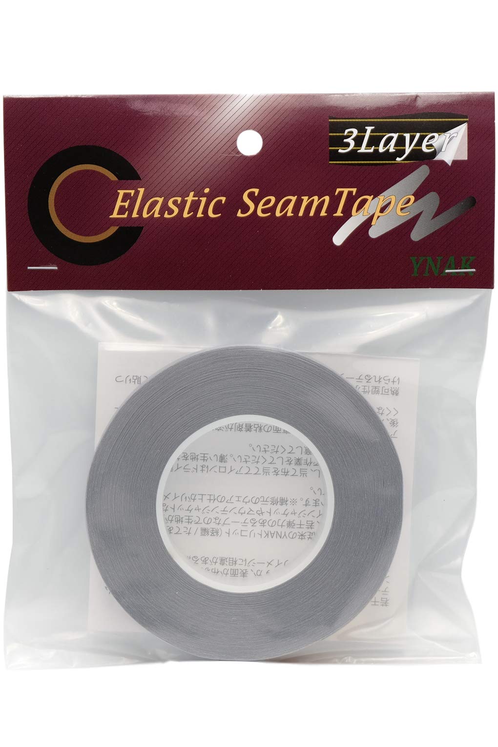 ・構造:3レイヤー ・幅:15mm、20mm、22mm(選択式) ・長さ:17m ・表面:微弾力布(方眼状) ・接着方法:熱圧着(アイロン接着) ・アイロン設定:ドライ、低温中温 ・圧着目安時間:1020秒