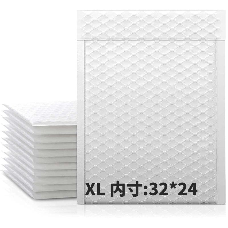 クッション封筒 XLサイズ A4封筒対応 外寸: 約32x26cm 内寸: 約32x24cm 耐水 耐震 テープつき封筒梱包材 郵便発送業務用 クロネコDM便 ゆうパケット ポスパケット ゆうメール対応梱包気泡袋緩衝材