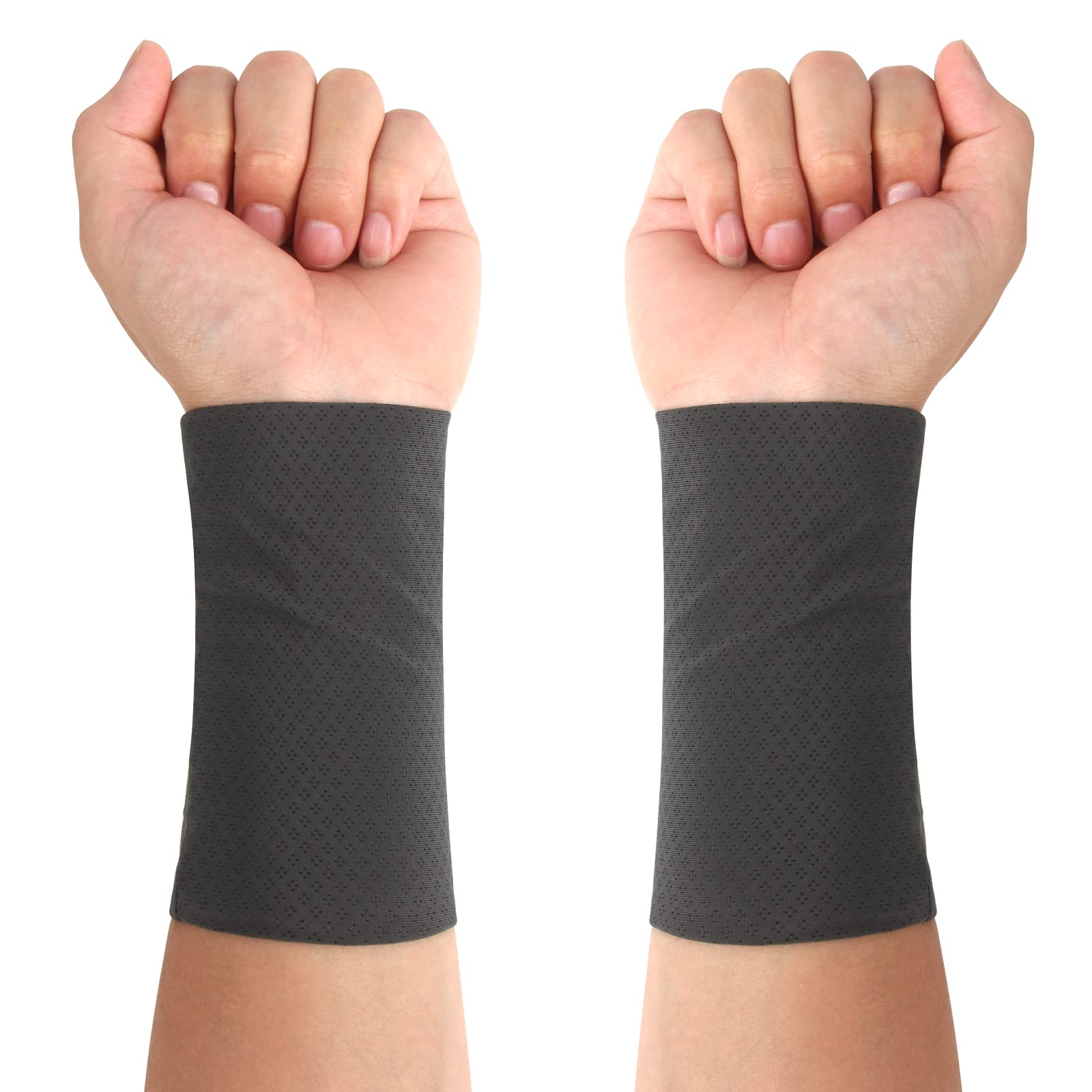 リストバンド 薄手 冷感 汗拭き 汗吸収 8CM 12CM 夏用 2枚セット 速乾 通気性 ロング ショート スポーツ 野球 ランニング 男女兼用