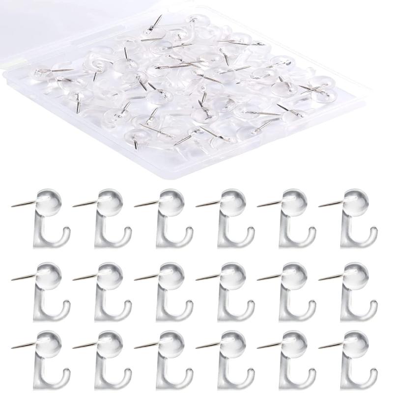 YOUOWO 画鋲 押しピン 画びょう 50個入りとうめいしょく 画びょう 太鼓鋲 留め具 装飾品釘