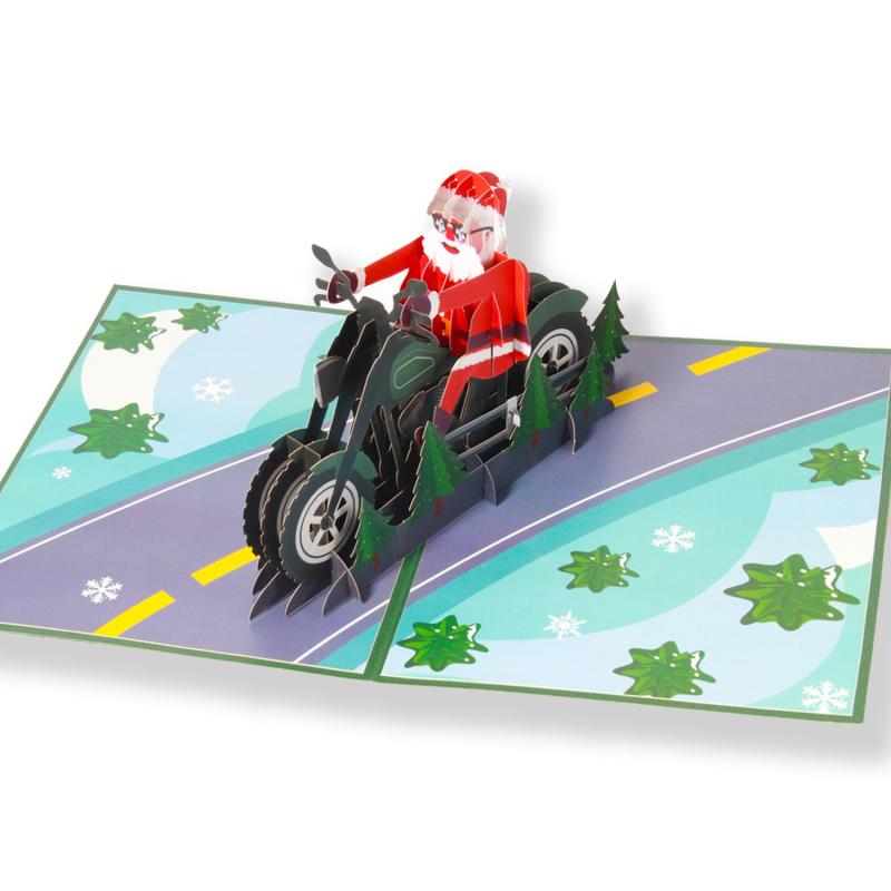 6枚 クリスマスカード 3D 立体 立つ Yoayao クリスマス メッセージカード 立つことできる 展開できる ポップアップカード おしゃれ お祝いカード 封筒付き ステッカー付き（立体カード）