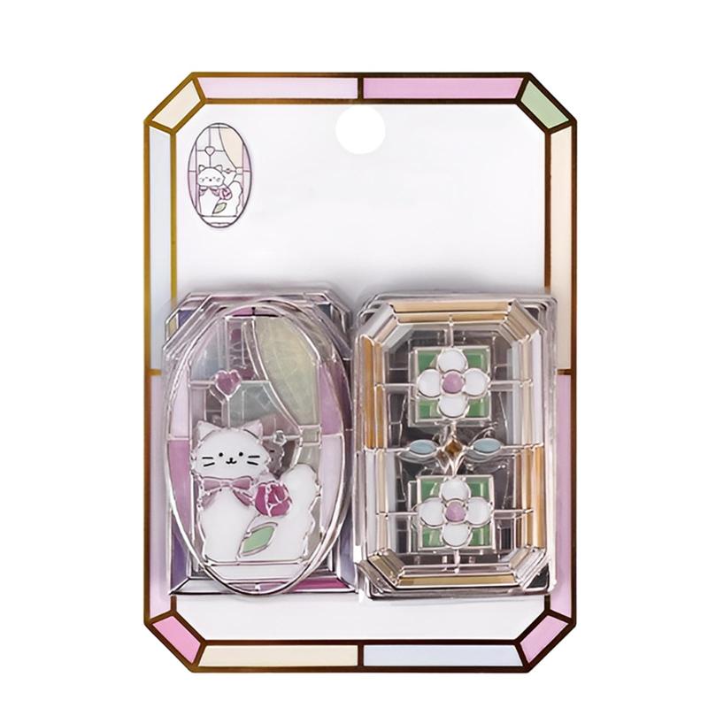 立体シール ステンドグラス風デコレーションステッカー 透明タイプ 手帳デコ デコレーション 文房具 コレクション DIY 自粘 防水 ギフト用