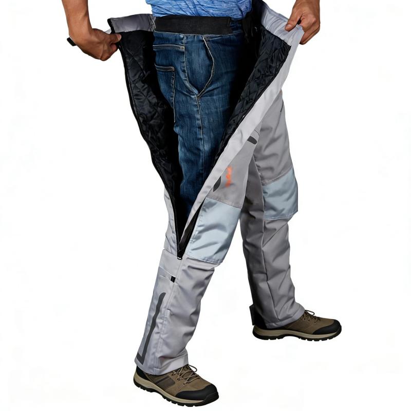 RENHE バイク オーバーパンツ 冬用 バイクパンツ メンズ ライディングパンツ 防寒 ライダースパンツ プロテクター付き スノーボードパンツ 防寒保温 防風防水