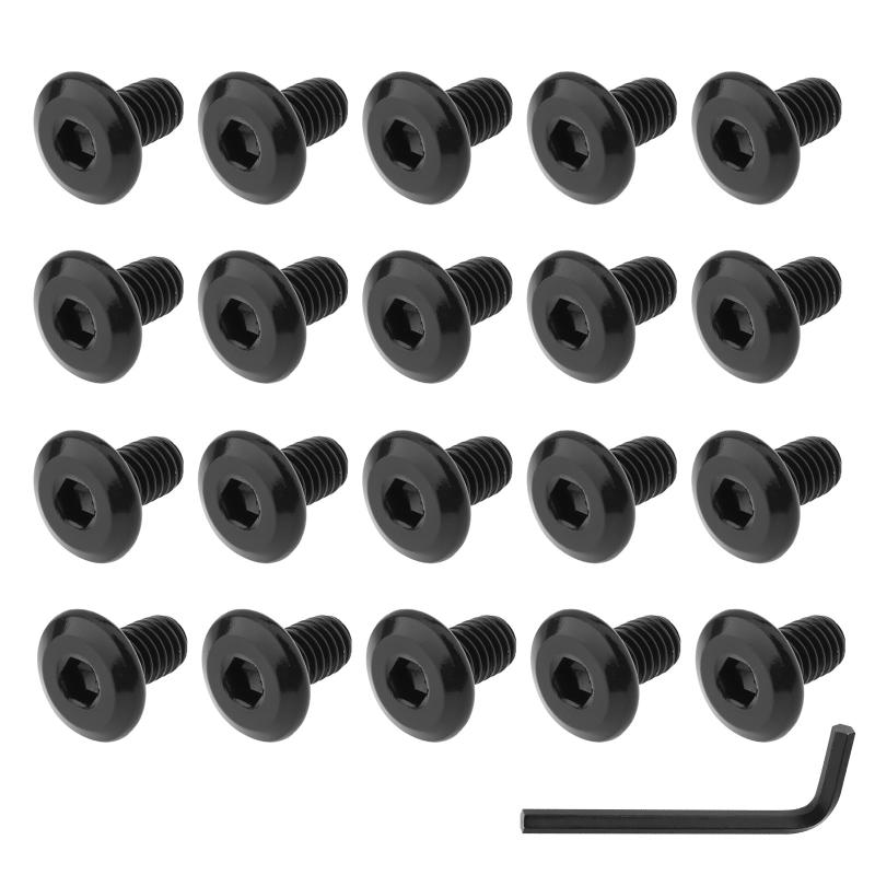 Smgda 六角ボルト 304ステンレス M6 x 15/20/35mm 304ステンレス鋼 高耐久性 防錆 黒仕上げ 六角レンチ..