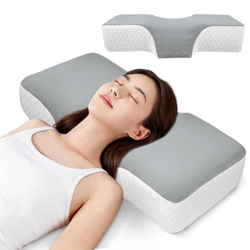 YOIIYO 枕 首が痛くならない 【枕カバー付き】低反発素材