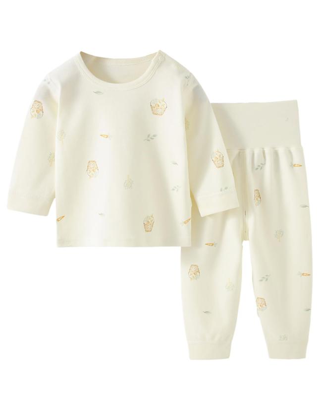 [Hapipana] ベビー パジャマ 腹巻き付き 上下セット 子供 キッズ ベビー服 男の子 女の子 ルームウェア ナイトウェア ボーイズ ガールズ レギンス 綿100％ 寝巻き 春 秋 冬 80 90 100cm