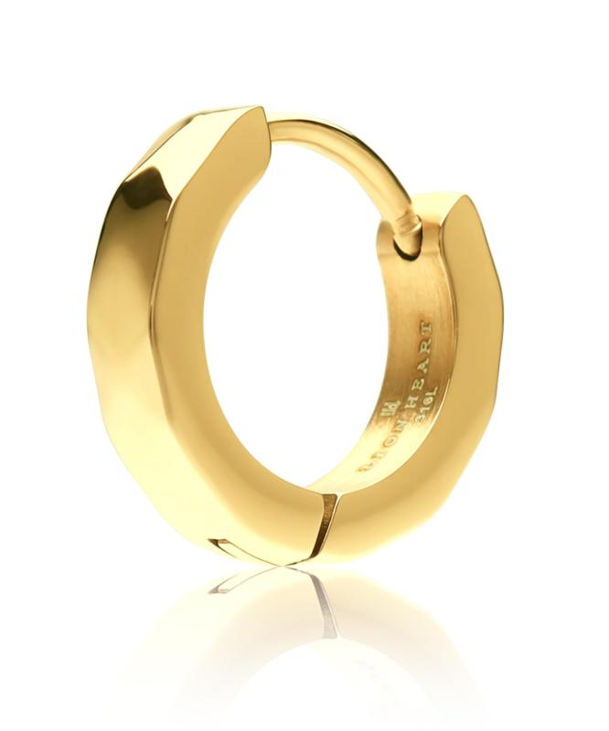 LION HEART ピアス THE EDGEカッティングフープピアス サージカルステンレス （金属アレルギー対応） メンズ 片耳用