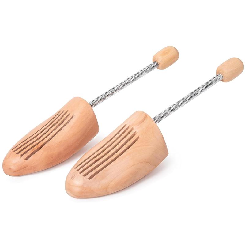 [Yヤクニタツ] シューキーパー 天然木製 シューツリー シワ伸ばし 型崩れ防止 脱臭 消臭 除湿