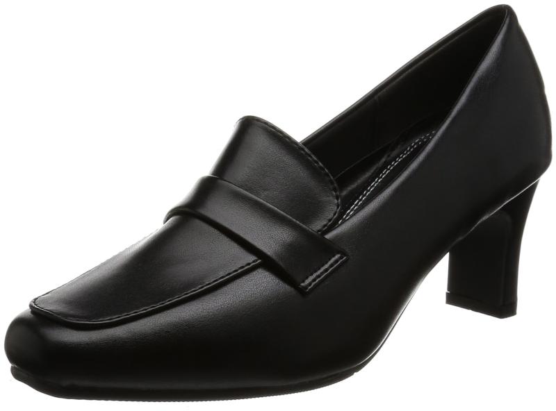 Romeo Valentino(ロメオ バレンチノ) レディース スクエアトゥ ヒール6.5cm 足囲3E PUレザーパンプス